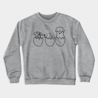 Easter Eggs with Puppy Dogs and Chicken Minimal Crewneck Sweatshirt